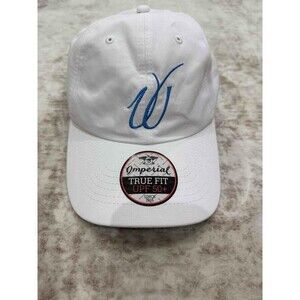 ⛳ Imperial Golf X210P White Performance Cap - Blue Script "W" ⛳